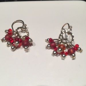 Earrings   Red stones